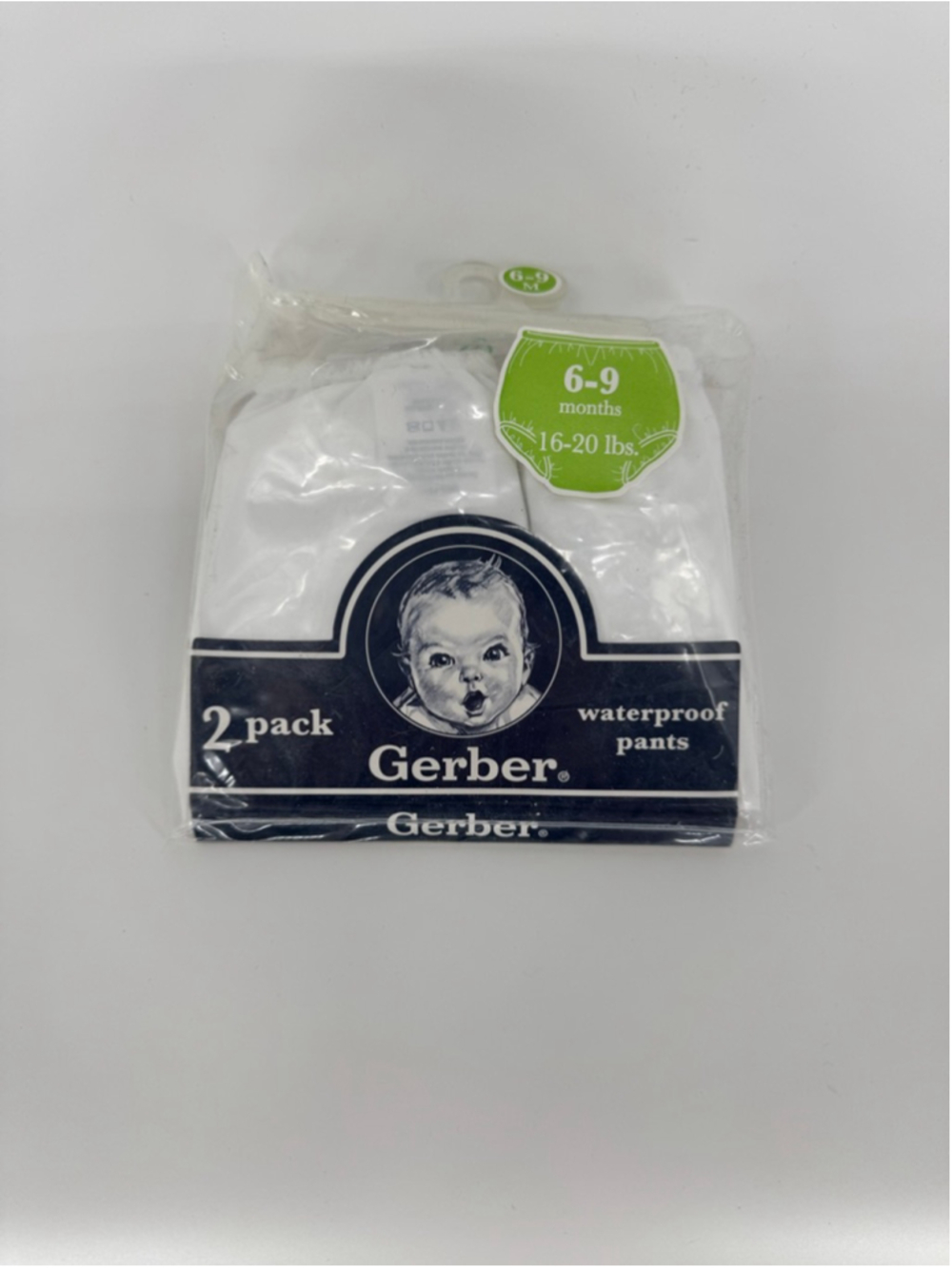 Baby Gerber Waterproof Pants 6-9 Months White